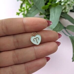 ARIES Heart Zodiac Pendant  - Brand New
